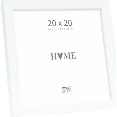 Cadre Bois Couleur Blanc Photo 20x20cm S243K1 (1/5)