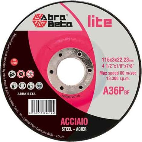 DISCO DA TAGLIO PER FERRO ABRA BETA Ø 230x3,2 mm
