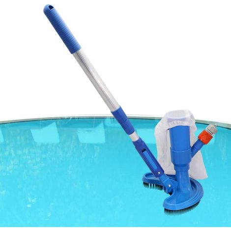 Aspirateur manuel pour piscine Sac à Mailles Fines avec Poignée Rétractable (1/5)