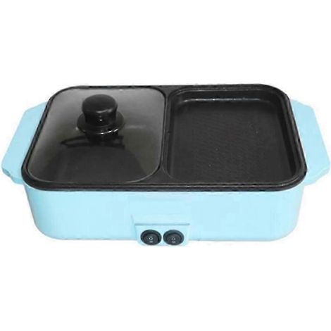 Appareil électrique antiadhésif 2 en 1 pour la cuisson à la poêle et au wok, grill électrique portable, idéal pour les repas de famille à la maison. EU A SP