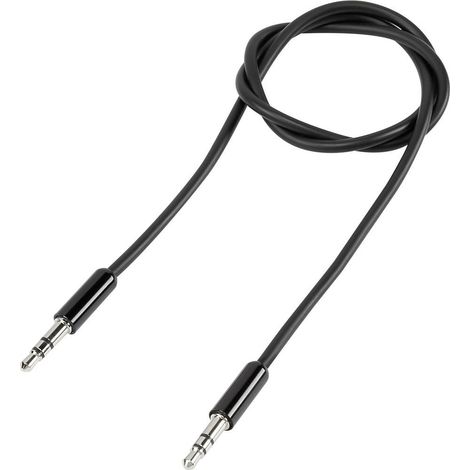Câble de raccordement jack 3,5 mm Speaka Professional SuperSoft noir 5 m SpeaKa Professional SP-7870 (1/3)