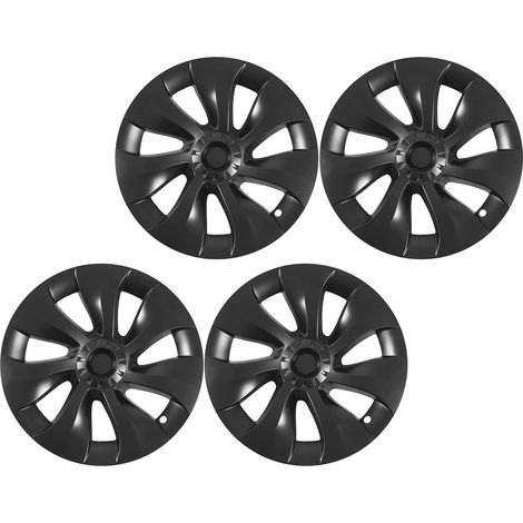 Jantes Enjoliveurs Protecteurs de Jante Design Tourbillon Gris Sport Compatible Tesla Model Y 2020-2023 19 Pouces Style Asymétrique (1/5)