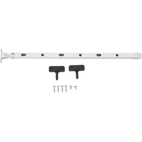 Kit de barra de apertura manual para ventana de invernadero, de aluminio resistente, con 6 tornillos, 39 cm (15,35 pulgadas), color blanco. (1/5)