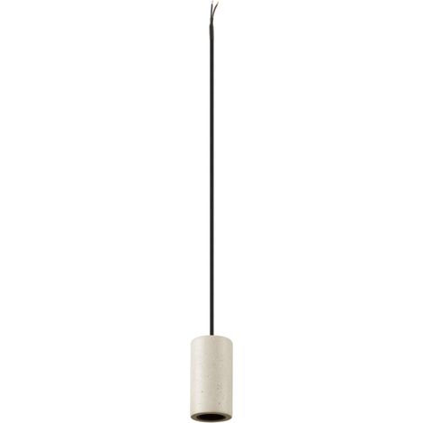 E27 FITU PD suspension stone long. 500cm câble nu 1 x max. 15 W beige - SLV - 1010418 (1/3)