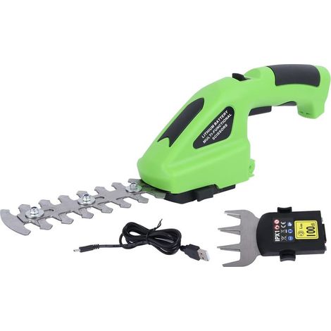 Taille-haie et coupe-herbe sans fil léger 2 en 1, moteur puissant avec recharge USB pour pelouse et jardin, conception sécurisée. (1/5)