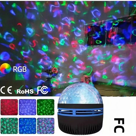 Projecteur de ciel étoilé pour chambre à coucher (effet vagues), veilleuse 7 couleurs, projecteur de vagues océaniques (1/5)