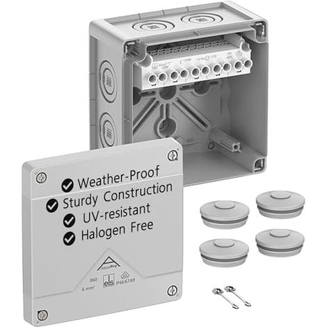 SPELSBERG ABOX PRO 060-6² BOÎTE DE JONCTION AVEC CONNECTEURS DE CÂBLES ET ACCESSOIRES IP66/IP67/IP69 BOÎTIER ÉLECTRIQUE AVEC BOR