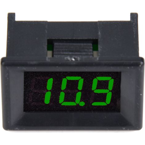 Digitales Voltmeter 0,36 Zoll Zweidraht DC 2,4-30 V LED-Anzeige Spannungsmesser Wasserdicht (Grün) (1/5)