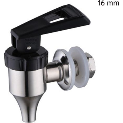 TuseRxln Robinet à bière - Robinet de remplacement - Acier inoxydable - 16 mm - Pour distributeur de bière - Argent (1/5)