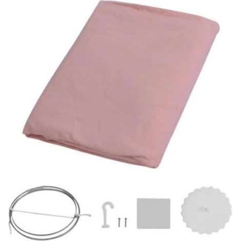 Moustiquaire ciel de lit - - Princesse Jouer Tente - Rose - Coton - Hauteur 240cm (1/4)