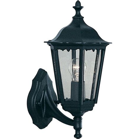 Searchlight Alex - Lanterne murale extérieure à 1 ampoule noire IP44, E27 (1/3)
