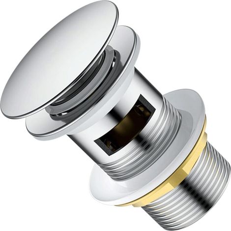 European Brass Basin Drain, Functional Brass Basin Drain, Easy to Install and Use, Stylish Basin Plug, Suitable for Wash Basin, Stylish Bathroom Accessories (1/5)