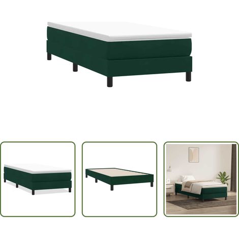 vidaXL Confort - Sommier à lattes de lit sans matelas vert foncé 90x210 cm (1/5)