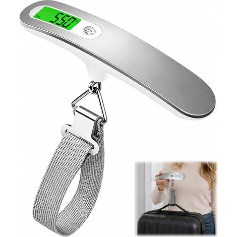 High-Precision Portable Electronic Luggage Scale 50 kg/110 lb with LCD Screen, Tare Function – 4 Weight Units (kg, lb, g, oz) for Travel/Home Use (1/5)