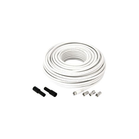 Kit de connexion SAT GOOBAY 100 dB, 30 m, 4 connecteurs F, 2 manchons de protection contre l'eau