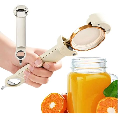 Ouvre-boîte acier inoxydable blanc 9.5 cm magnétique (1/4)