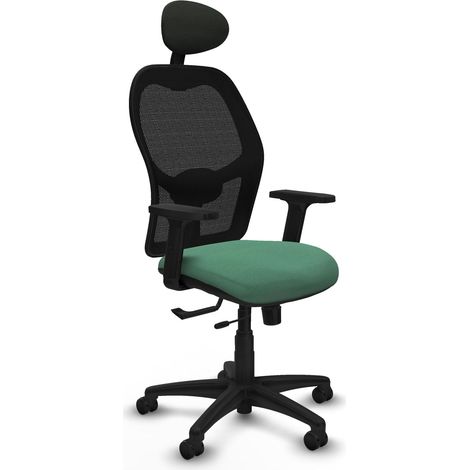 Chaise de bureau piqueras y crespo Alocén noir mousse épaisse (1/2)