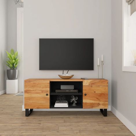Meuble TV Moderne - Meuble de rangement - Buffet Salon - 105x33x46 cm Bois d'acacia massif Chic-535114 (1/5)