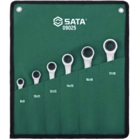 Ensemble de clés à anneau Sata S09025 6 unités