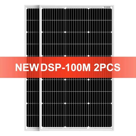 Panneau Solaire, Silicium Monocristallin, 100W Puissance Maximale (1/2)