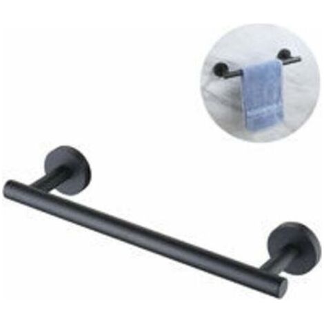 Pair Porte-Serviettes Mural Porte-Serviettes de Salle de Bain Porte-Serviettes 30CM, Acier Inoxydable SUS-304 Fini Noir Mat (1/5)