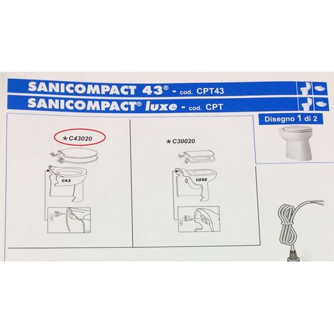 Sedile C43 soft close con sgancio centrale SFA SED100181