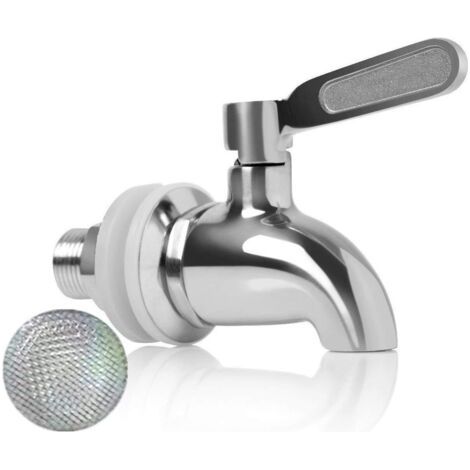 Remplacement du robinet du distributeur de boissons, robinet de baril de vin et de bière ou de boisson en acier inoxydable, résistant à l'usure, robinet de remplacement du distributeur de 16 mm (1/3)