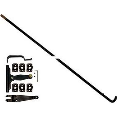 2PZ SPAGNOLETTE PER FINESTRA COMPLETE IN KIT NERE - cm.160h. per finestra