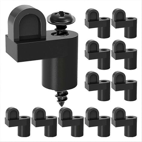 Clips de fixation décalés en nylon de 9,5 mm (3/8 po) avec vis pour moustiquaires d'hiver (12 pièces) (1/5)