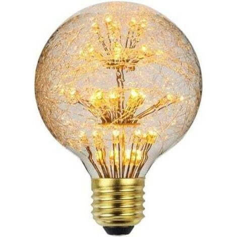 Led Ampoule Vintage Ampoule RGB Feu D'artifice Edison Ampoule 3W 220/240V E27 Ampoule Décorative (G80) [Classe énergétique G] (1/4)