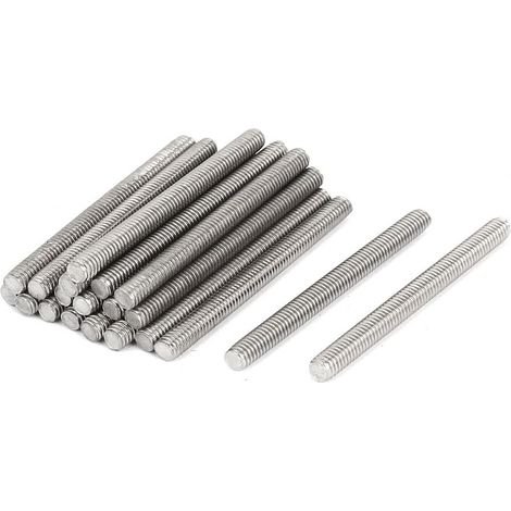 sourcing map Tige Filetée M4 x 45mm Acier Inoxydable 304, 20Pcs Tiges Entièrement Fileté pour Projets de Bricolage