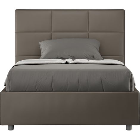 Letto Matrimoniale Francese 140x210 cm Senza Rete Mika Cappuccino (1/5)