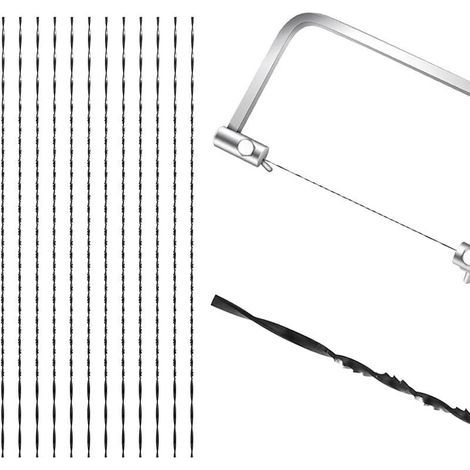 12 pezzi 5 lame per sega a traforo con denti a spirale, lama per sega a spirale, denti per sega a spirale, per lavorazione del legno, segatura, intaglio (5) (1/5)