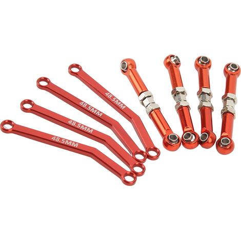 8-teiliger Frontanlenker-Satz mit hoher Bodenfreiheit, verschleißfester Kettenaufhängungs-Satz aus Aluminiumlegierung im Maßstab 1:24, geeignet für das rote FMS-Modell. (1/5)