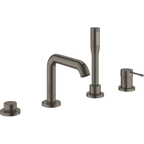 Grohe Essence Fachada para mezclador monomando de 4 agujeros con o sin marco Grafito duro cepillado (19578AL1) (1/3)