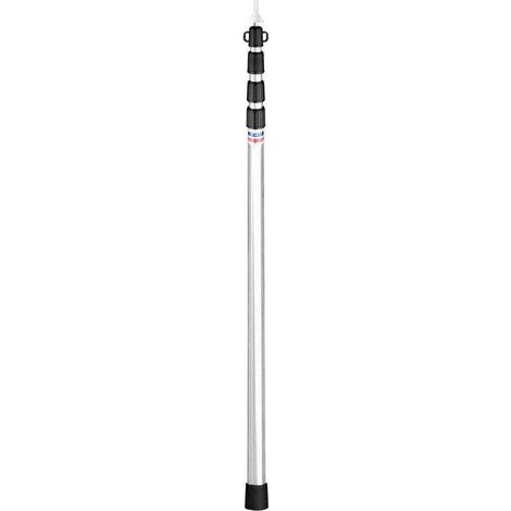 230 cm long, 4-section, adjustable telescopic pole made of aluminum for outdoor use: robust and easy to use (1/5)