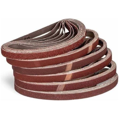Lot de 120 bandes abrasives en tissu - 13 x 457 mm P80 (1/4)