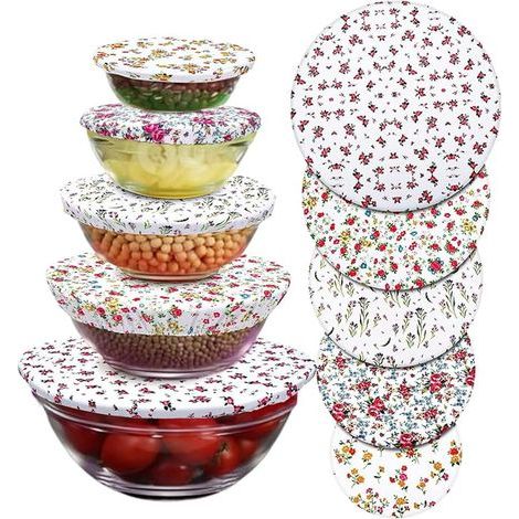 Couvre Plat Reutilisable Tissu Charlotte Alimentaire Extensible (1/5)