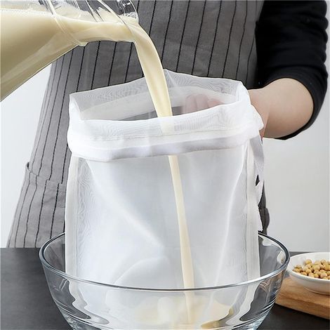 Sojamilchfilterbeutel, Küchen-Käsetuch, Saft- und Weinfilter, Rückstandsbeutel, Netz, Obst- und Gemüsesaft (1/5)