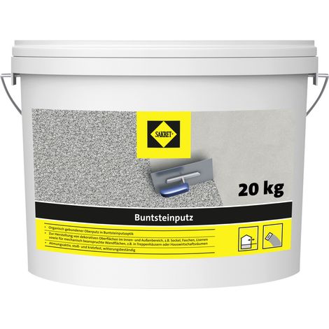 Sakret Buntsteinputz grau-bunt 20 kg Putze