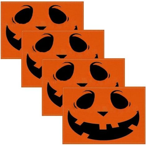 Halloween-Tischset – Mehrfarbig – Wasserfestes PVC – 4-teilig – 30 x 45 cm (1/5)