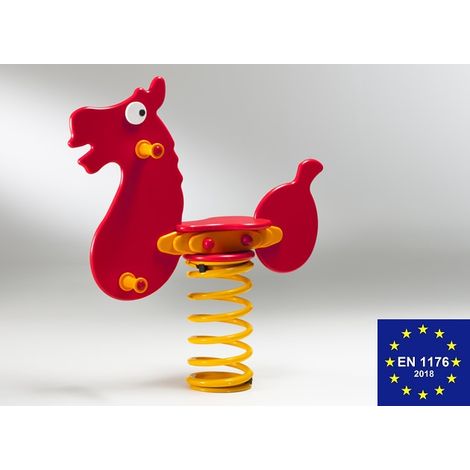 Cavallo a Molla in Polietilene per Parco Giochi per Bambini Con Molla Filo 20 mm e Staffa OMEGA - ITALFROM (1/3)