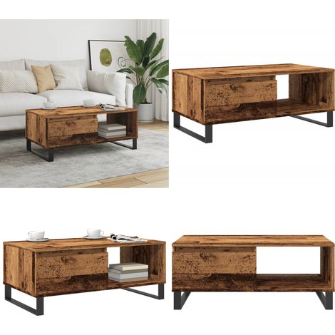 vidaXL Couchtisch Altholz-Optik 90x50x36,5 cm Holzwerkstoff (1/5)