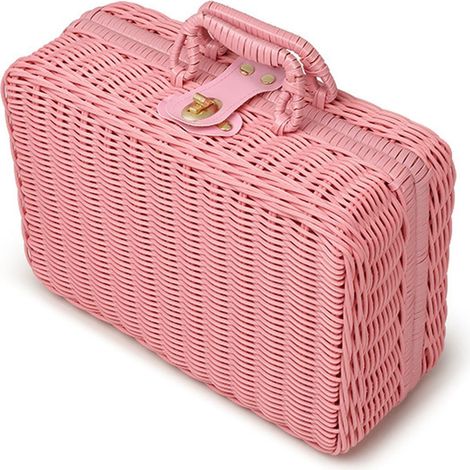 Boîte De Rangement En Rotin - 26 X 18 X 11 Cm - Pour Articles De Maquillage Et Petits Objets - 1 Pièce (1/4)