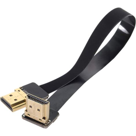 CYFPV FPV HDMI Male to HDMI Male Angled 90D HDTV FPC Flat Cable for Aerial Photography FPV HDTV Multicopter (20cm) (1/5)