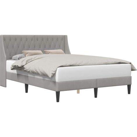 Maison Exclusive - Struttura del letto Grigio chiaro 140 x 190 cm Velluto