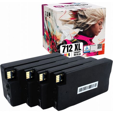 Inchiostro Inkdigo 712 XL compatibile con le stampanti HP DesignJet Studio 24 pollici T210 T230 T250, certificato TÜV. (1/5)