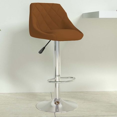 vidaXL Tabouret de bar Marron Velours (1/5)