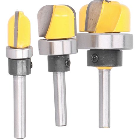 Lot de 3 fraises à bois queue 6 mm, outils de défonceuse robustes pour travail du bois, ensemble de fraisage (1/5)