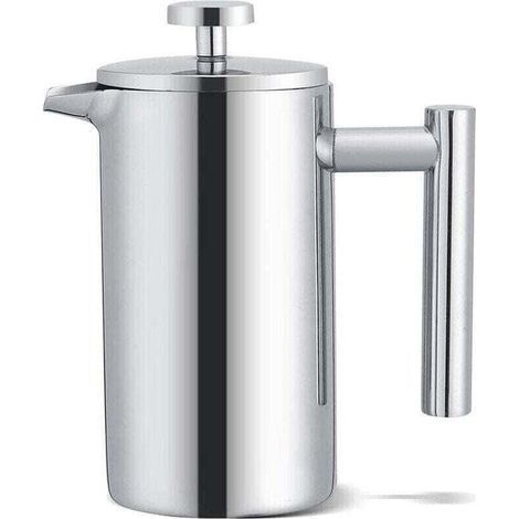 Cafetière à presse française en acier inoxydable 350 ml, XU, Cafetière à presse française avec triple filtre - KZQ (1/4)